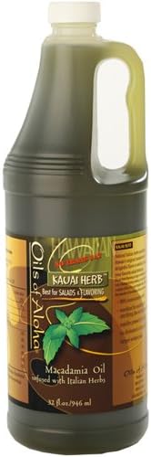 Oils of Aloha Kauai Herb Macadamia Nut Cooking & Salad Oil 32-Ounce