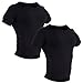 LISH Men's Light Compression Crew Neck Shirt - Slimming Tee (2 Pack)