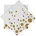100 White Decorative Gold Dots Paper Luncheon Napkins Bulk Pack for Birthday Baby Bridal Shower Wedding 50th Anniversary Dinner and Confetti Party Supplies by Gift Boutique