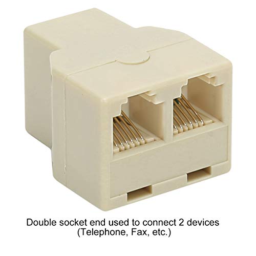 image for RJ12 6P6C 1 Female to 2 Female Telephone Line Splitters, Uvital Teleph