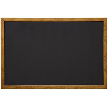 Rivet Mid Century Modern Decorative Chalkboard - 24.5 x 36.5 Inch, Dark Gold Frame