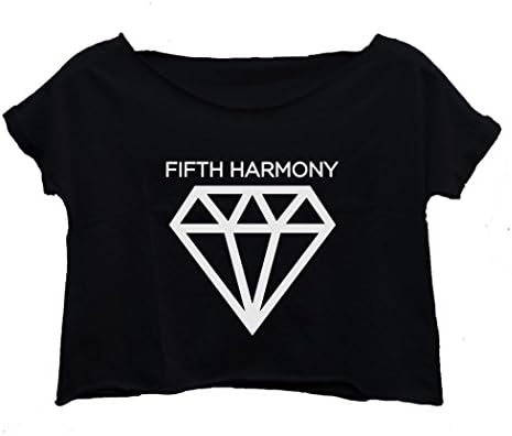 Lockeroom7 Women's Fifth Harmony Crop Top Tee Shirt T-Shirt (Black)
