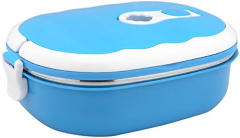 Adorrable Stainless Steel Lunch Box Bento Insulated Leak Resistant Thermal Nontoxic Food Containers, Blue, 1 bowls