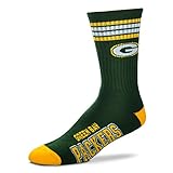 NFL Team Color Green Bay Packers Men's Socks with Stripes