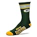 NFL Team Color Green Bay Packers Men's Socks with Stripes