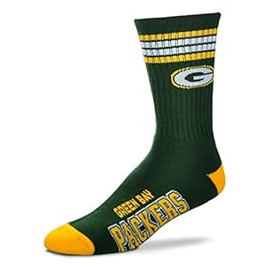 NFL Team Color Green Bay Packers Men’s Socks with Stripes 41Zs4we5GzL