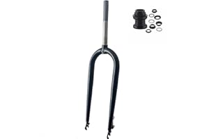 CDHPOWER 26X4 Fat Tire Bike Fork, Disc Brake Steerer 215mm, Steel Rigid Bike Fork 1" Threaded Bicycle Front Fork