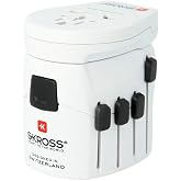 Skross Pro-World &amp; USB Travel Adaptor, White