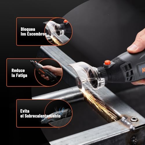 Herramientas de Amoladora 160W, Kit de Herramienta Rotativa de Velocidad Variable con Eje Flexible, 35000RPM,Mini Amoladora Eléctrica con 155 Accesorios para Grabar, Taladrar, Cortar, Esmerilar