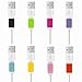 VizGiz 20 Pack Big Size USB Cable Earphones Protector Colorful Charger Saver Sleeve Protective Cover Case for Apple Charger Phone 4 5 6 Plus 4S 6S 5S Cases Tablet Pad Air Mini Earbuds