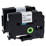 Label KINGDOM Compatible Labels Replacement for Brother P-Touch Label Tape TZe-231 TZ231 12mm 0.47 Inch Laminated TZe Tapes Black on White Work with PTouch PTD210 PTH110 PTD400 Label Maker, 2-Pack