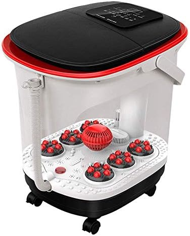 電気加熱マッサージ足湯 電気マッサージフットタブ 全自動電気マッサージフットバス家庭用サーモスタットフットバスウェットとドライのマッサージモードは 疲労を和らげるために フットスパとマッサージフットバス 自動ボディマッサージ機 救済のストレスは 疲労軽減