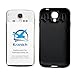 Samsung Galaxy S4 Extended Battery, Kranich 7500mAh Extended Battery Replacement Full NFC Support with Black TPU Protection Case