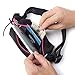 Fitletic Neo Race Belt, Black & Pink | Unique No Bounce Design for Marathon, Triathlon, Trail, 5k, 10k | Womens Running Belt | N01R-08