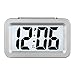 Hense Creative Smart Nightlight Alarm Clock Bedside Desk Table Electronic Clock Battery Operated Mute Luminous Alarm Clock with Adjustable Light for Kids Students HA35 (Silver) primary
