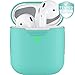 KeyBudz AirPods 2 & 1 Case [Front LED Visible] Protective Silicone Cover and Skin Compatible with Apple AirPods (Without Carabiner, Diamond Blue)