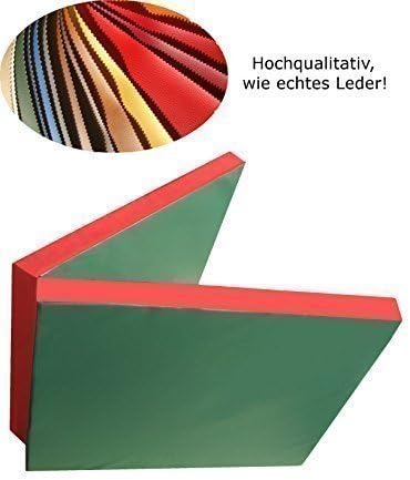 Crash mat Gymnastics mat 2 x folding 200 x 80 x 8 cm - Green, Green by Niro Sportgerte GmbH
