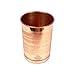 Indian Art Villa Handmade Pure Copper Pitcher Jug 40 OZ with 1 Copper Glass Cup 10 OZ