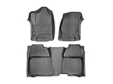 2015-2016 Chevrolet Silverado Crew Cab WeatherTech Front and Rear Floor Mat / Liner Set - Black