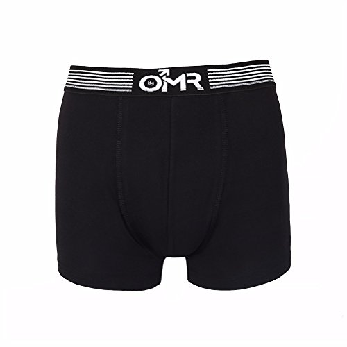 LAETAN Men's 4 Pack Breathable Extra Soft Cotton Boxer Briefs Packs (Medium, Black)