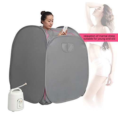 Asixx Steam Sauna, 1.5L Sauna Steamer or Portable Personal Steam Sauna,Home Spa 0-60 Minutes Timing Function,Capacity Up to 1800ml,Easy to Set up and Can Be Folded(US Plug) - Thumbnail 3