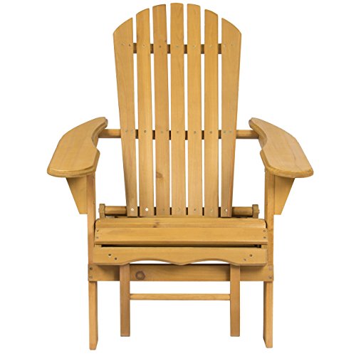 Best Choice Products Outdoor Patio Deck Garden Foldable Adirondack Wood