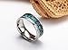 TIGRADE 6mm 8mm Titanium Rings Turquoise Imitated Meteorite Inlaid Wedding Band Size 6-12