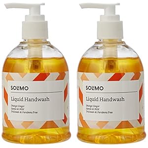 Amazon Brand – Solimo Handwash Liquid, Orange Ginger – 250 ml (Pack of 2)