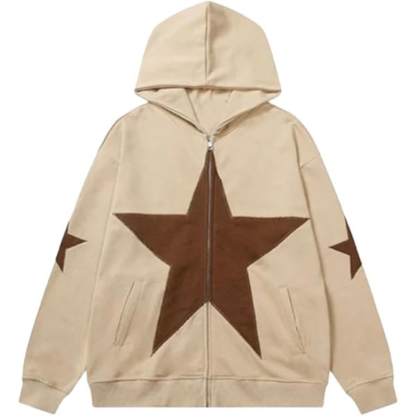 Amazon.com: Hip Hop Zip Up Hoodie Jacket Y2K Grunge Vintage