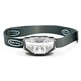 Modoking CREE-XPG 140 Lumens Headlamp, 4 Modes Headlight, One of the Lightest (1.8 oz) Headlamps for Running, Hiking, Camping and Reading. 1 AA Batteries Included (black)