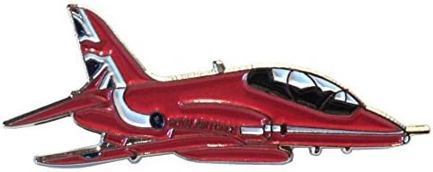 BAE Hawk RAF Red Arrows Jet Aircraft Metal Enamel Badge Brooch GB Tail by Mercmad