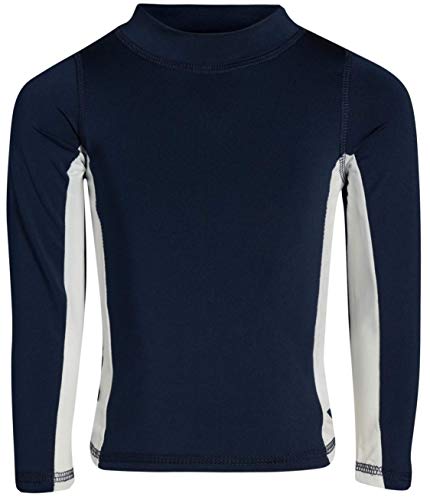 Sweet & Soft Baby Boys 2-Piece Rash Guard and Trunk Swimsuit Set- Long Sleeve (Infant/Toddler/Big Kid) (Navy, 12 Months)'