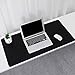 Office Desk Pad Gaming Mouse Mat - Desk Decor Non-Slip Spill-Resistant, Thick Extended PU Leather Desk Blotter 31.5×15.7in (Black)