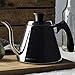 Montichef Verezzi Pour Over Gooseneck Drip Kettle for Coffee and Tea - Italian Design 1l Stainless Steel Stovetop Hand Brewer Pot - High Precision Spout Water Flow and Increased Temperature Stability