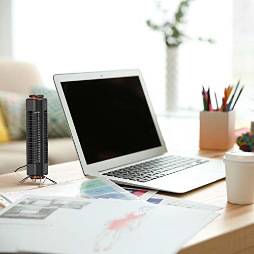 Sharper Image AXIS 12" Airbar USB Powered Tower Desk Fan with Full