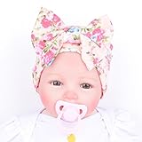 Sunward(TM) Newborn Baby Flower Bowknot Hospital Hat (1515cm/, Pink)