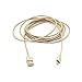 3Pack 3M 10Ft Durable Nylon Braided Lightning 8Pin to USB Data Sync Charging Cable Charger Cord With Aluminum Heads for iPhone 6/6s/6 Plus/5/5c/5s, iPad 4 Mini Air iPod Nano 7 iPod Touch 5 (Golden)
