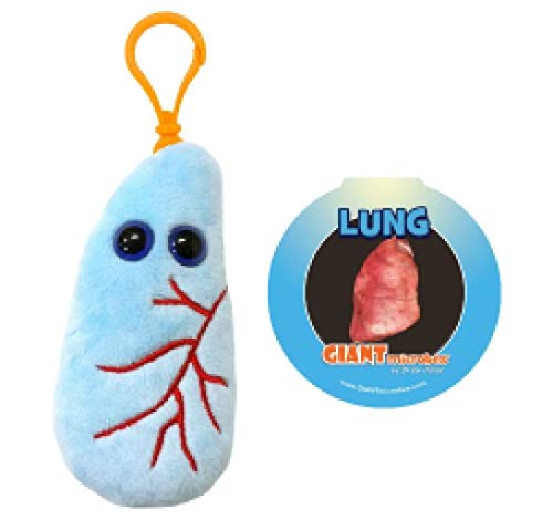 GIANT MICROBESGIANTmicrobes Lung Plush Keychain, Respiratory Therapist Gifts, Pulmonologist Gifts, Respiratory Therapy Gifts, Lung Transplant Survivor Gifts, Lung Cancer Survivor Gifts, Lung Pillow, Bag Charms