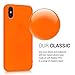 kwmobile TPU Silicone Case for Apple iPhone Xs - Soft Flexible Shock Absorbent Protective Phone Cover - Neon Orange