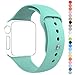 Apple Watch Band, HuanlongTM New Soft Silicone Sport Style Replacement Iwatch Strap for Apple Wrist Watch (Mint Green 38mm S/M)