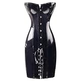BSLINGERIE® Womens PU Leather Punk Bustier Corset
