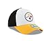 New Era NFL Pittsburgh Steelers Perf Block 2 9FORTY Adjustable Cap, One Size, White/Team Color