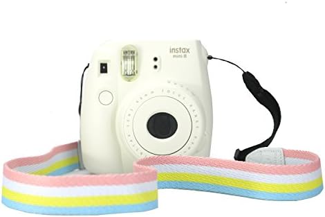 Adjustable Camera Strap - Shoulder Belt for Fuji Instant Mini 25/ 50/ 7S/ 70/ 8/ 8+/ 90 Instant Film Camera, Polaroid Camera, Digital Camera, Nikon Camera, Cannon Camera, Samsung Camera(Rainbow)