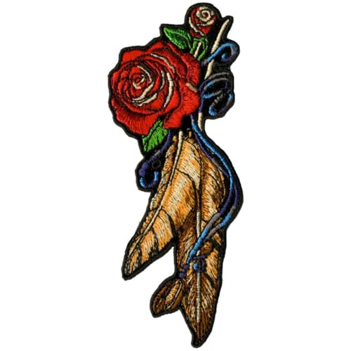 Milwaukee Leather Feather and Roses Ladies 2" x 5" Patch