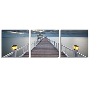 Abstract Bridges Beautiful Sunset Painting Artwork for Home...