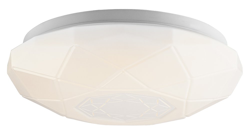 Designer LED Bathroom Ceiling Light with White Diffuser and Octagonal