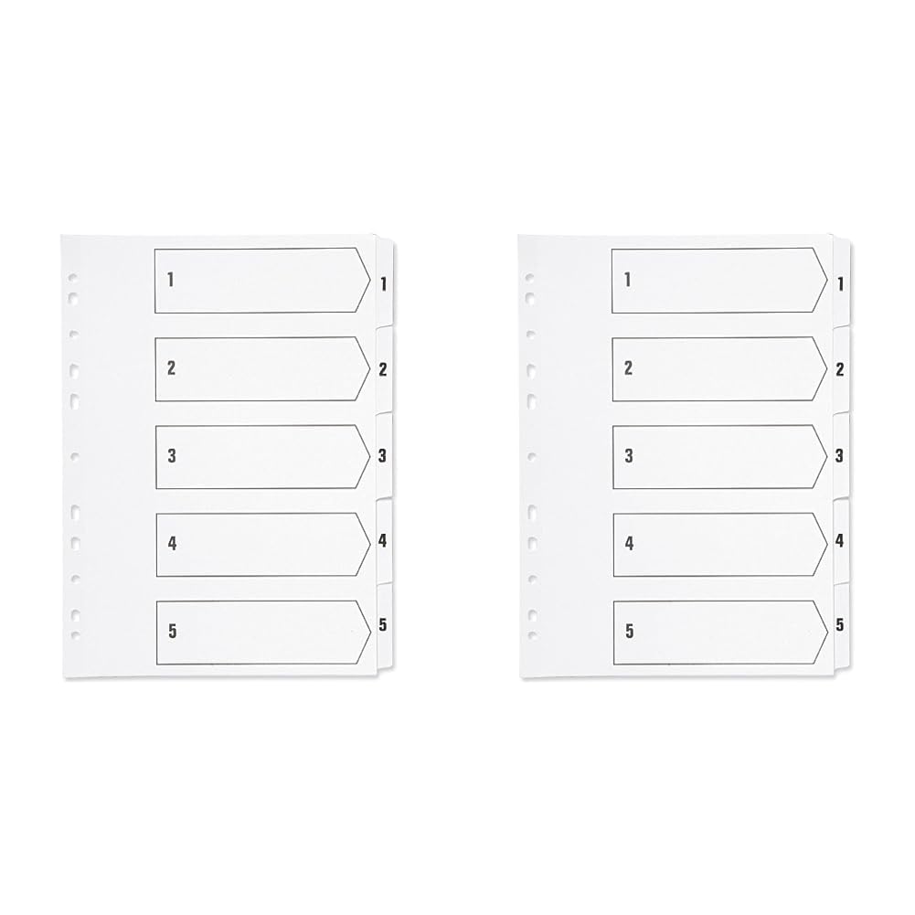 Q-Connect 1-5 Index Multi-Punched Polypropylene White A4 (Pack of 2)