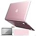 IBENZER Compatible with Old Version MacBook Air 13 Inch Case (2017-2010 Release), Models: A1466/A1369, Plastic Hard Shell Case with Keyboard & Screen Cover for Mac Air 13, Rose Gold, A13MPK+2