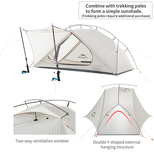 Naturehike VIK 1/2 Person Ultralight Freestanding Backpacking Tents with Footprint 15D