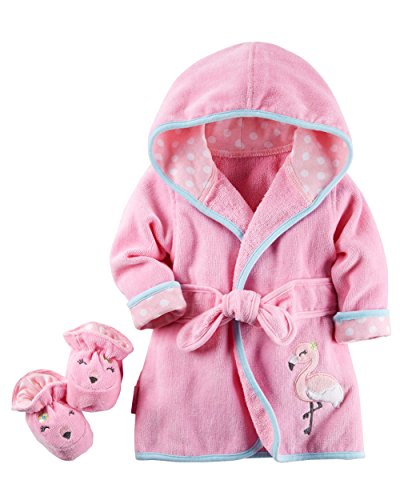Carter's Flamingo Robe & Bootie Set